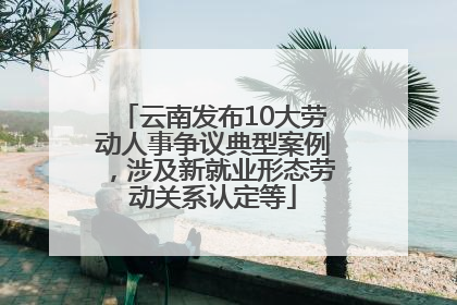 云南发布10大劳动人事争议典型案例，涉及新就业形态劳动关系认定等