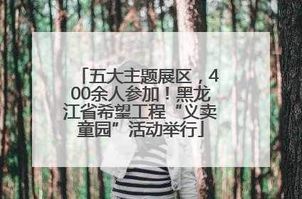 五大主题展区，400余人参加！黑龙江省希望工程“义卖童园”活动举行