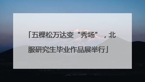 五棵松万达变“秀场”，北服研究生毕业作品展举行