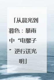 从晨光到暮色：暴雨中“电骡子”逆行送光明
