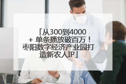 从300到4000+ 单条播放破百万！枣阳数字经济产业园打造新农人IP