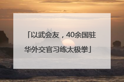 以武会友，40余国驻华外交官习练太极拳