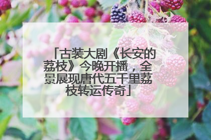 古装大剧《长安的荔枝》今晚开播，全景展现唐代五千里荔枝转运传奇