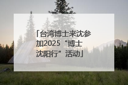 台湾博士来沈参加2025“博士沈阳行”活动