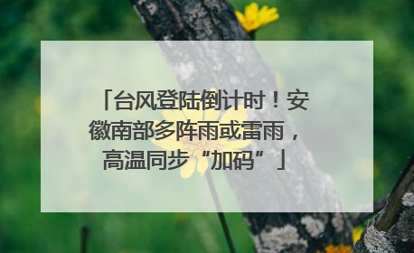 台风登陆倒计时！安徽南部多阵雨或雷雨，高温同步“加码”