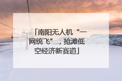 南阳无人机“一网统飞”，抢滩低空经济新赛道