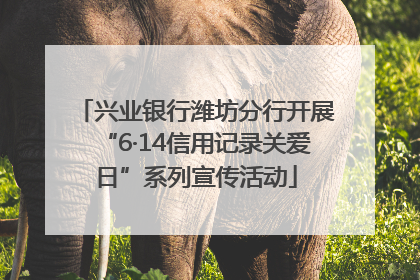兴业银行潍坊分行开展“6·14信用记录关爱日”系列宣传活动