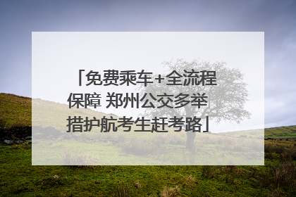 免费乘车+全流程保障 郑州公交多举措护航考生赶考路