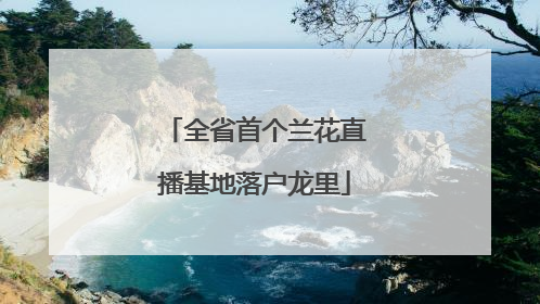 全省首个兰花直播基地落户龙里