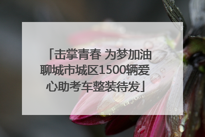 击掌青春 为梦加油 聊城市城区1500辆爱心助考车整装待发