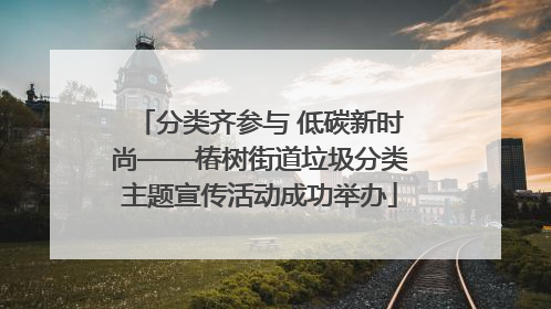 分类齐参与 低碳新时尚——椿树街道垃圾分类主题宣传活动成功举办