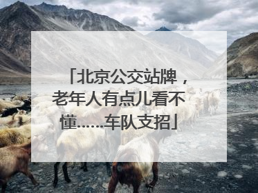 北京公交站牌，老年人有点儿看不懂……车队支招