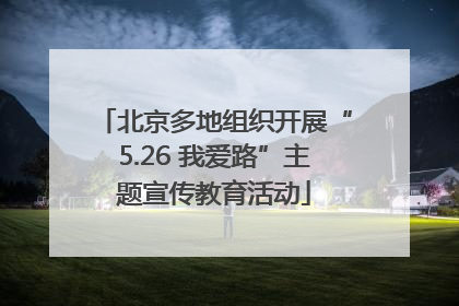 北京多地组织开展“5.26 我爱路”主题宣传教育活动