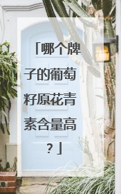 哪个牌子的葡萄籽原花青素含量高？