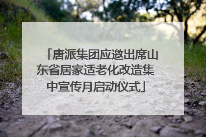 唐派集团应邀出席山东省居家适老化改造集中宣传月启动仪式