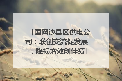 国网沙县区供电公司：联创交流促发展，降损增效创佳绩
