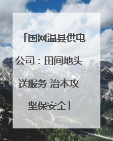 国网温县供电公司：田间地头送服务 治本攻坚保安全