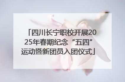 四川长宁职校开展2025年春期纪念“五四”运动暨新团员入团仪式