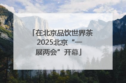 在北京品饮世界茶 2025北京“一展两会”开幕