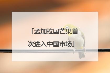 孟加拉国芒果首次进入中国市场
