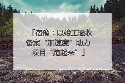 宿豫：以竣工验收备案“加速度”助力项目“跑起来”