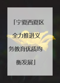 宁夏西夏区 全力推进义务教育优质均衡发展