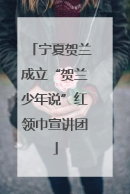 宁夏贺兰成立“贺兰少年说”红领巾宣讲团