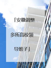 安徽调整多所高校领导班子
