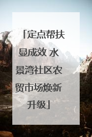 定点帮扶显成效 水景湾社区农贸市场焕新升级