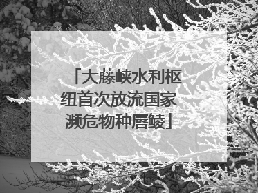 大藤峡水利枢纽首次放流国家濒危物种唇鲮