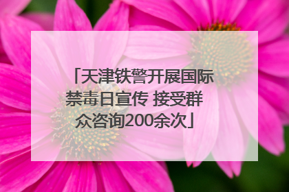 天津铁警开展国际禁毒日宣传 接受群众咨询200余次