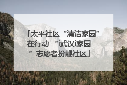 太平社区“清洁家园”在行动 “i武汉i家园”志愿者扮靓社区