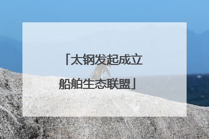 太钢发起成立船舶生态联盟