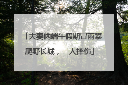 夫妻俩端午假期冒雨攀爬野长城，一人摔伤