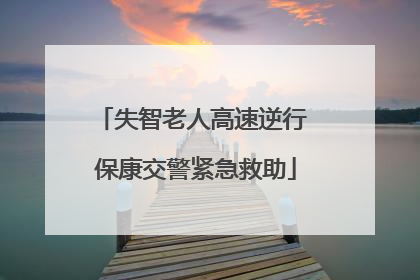 失智老人高速逆行 保康交警紧急救助