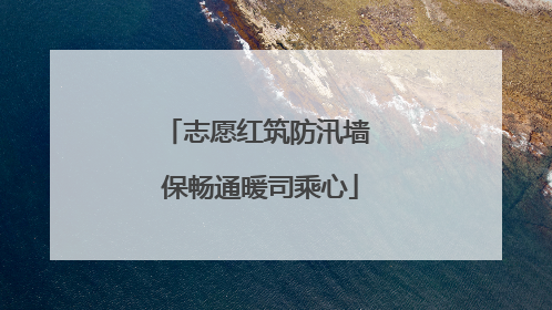 志愿红筑防汛墙 保畅通暖司乘心