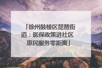徐州鼓楼区琵琶街道：医保政策进社区 惠民服务零距离