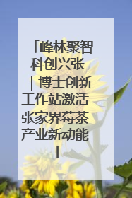 峰林聚智 科创兴张｜博士创新工作站激活张家界莓茶产业新动能