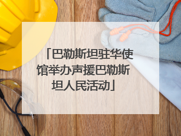 巴勒斯坦驻华使馆举办声援巴勒斯坦人民活动
