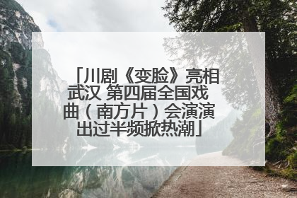 川剧《变脸》亮相武汉 第四届全国戏曲（南方片）会演演出过半频掀热潮