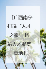 广西南宁打造“人才之家” 构筑人才聚集高地