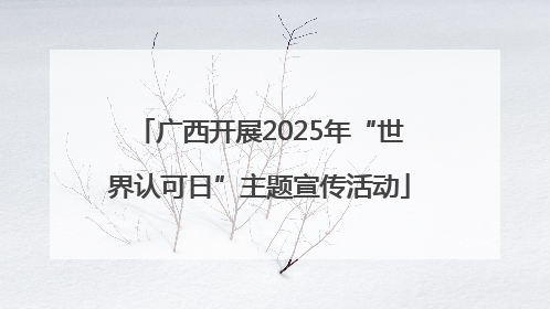 广西开展2025年“世界认可日”主题宣传活动