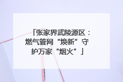 张家界武陵源区：燃气管网“焕新”守护万家“烟火”