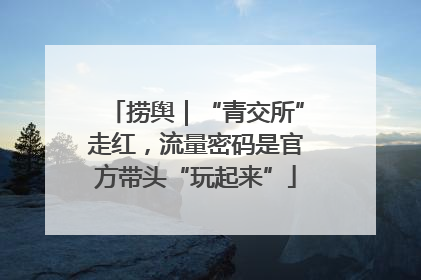 捞舆｜“青交所”走红，流量密码是官方带头“玩起来”