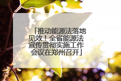 推动能源法落地见效！全省能源法宣传贯彻实施工作会议在郑州召开