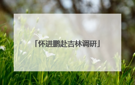 怀进鹏赴吉林调研