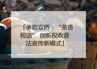 承德双桥：“茶香税语” 创新税收普法宣传新模式