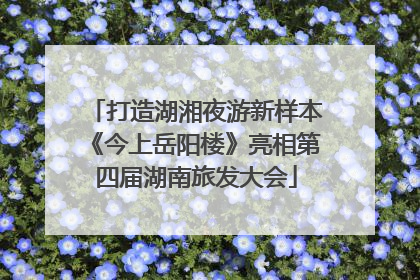 打造湖湘夜游新样本《今上岳阳楼》亮相第四届湖南旅发大会