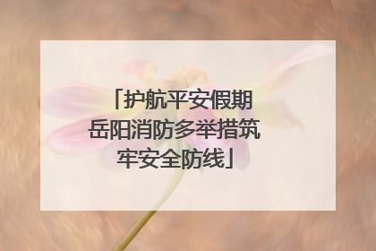 护航平安假期 岳阳消防多举措筑牢安全防线