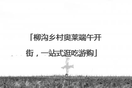 柳沟乡村奥莱端午开街，一站式逛吃游购